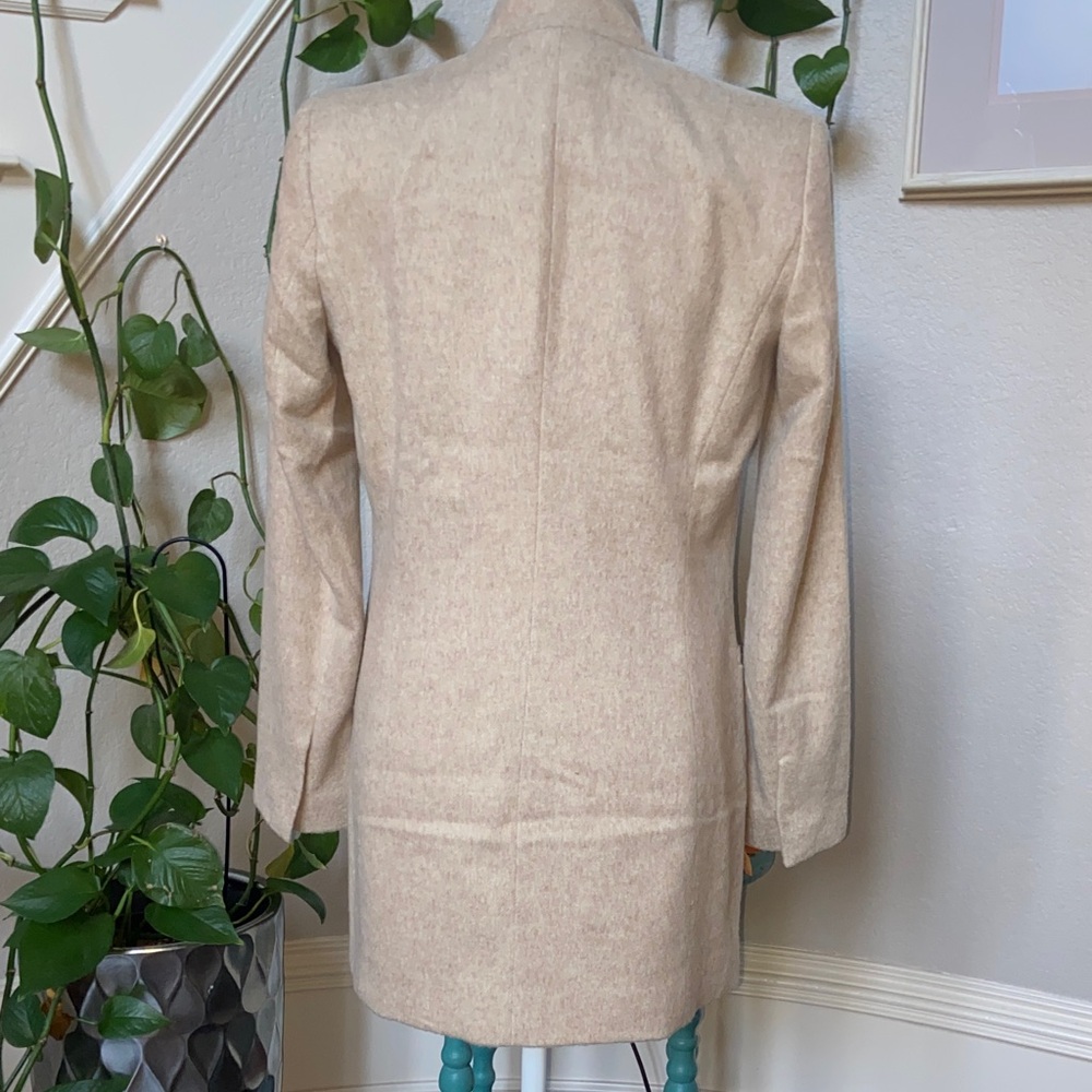 Sale! Elegant Tan Women's Coat, Zara, size M - Picture 6 of 10